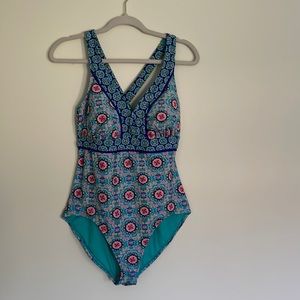 Catalina Colorful Floral One Piece Swimsuit Size:L